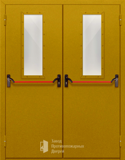 Фото двери «Двупольная со стеклом и антипаникой №65» в Омску