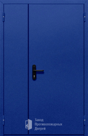 Фото двери «Полуторная глухая (синяя)» в Омску