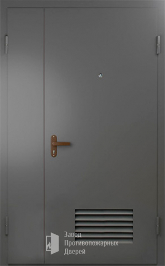 Фото двери «Техническая дверь №7 полуторная с вентиляционной решеткой» в Омску