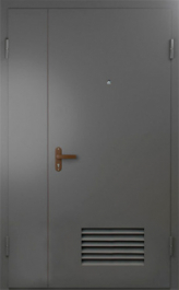 Фото двери «Техническая дверь №7 полуторная с вентиляционной решеткой» в Омску
