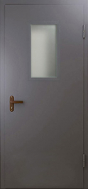Фото двери «Техническая дверь №4 однопольная со стеклопакетом» в Омску